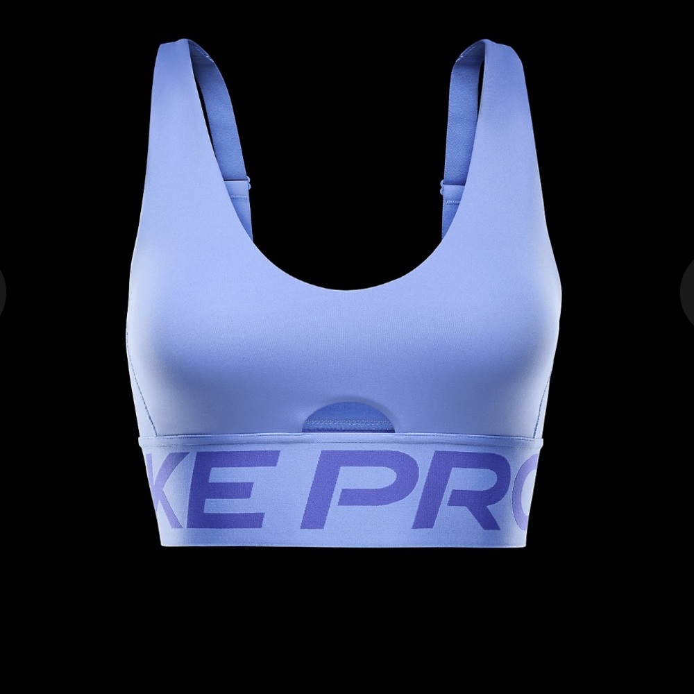Nike Pro Indy Plunge Sport Bra, Royal Pulse/Persian Violet/White, Small